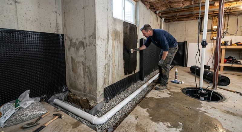 Basement Seepage Repair in Fredericksburg, VA